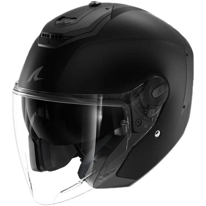 Casque jet SHARK rs jet blank noir mat 2026 | Oxmoto
