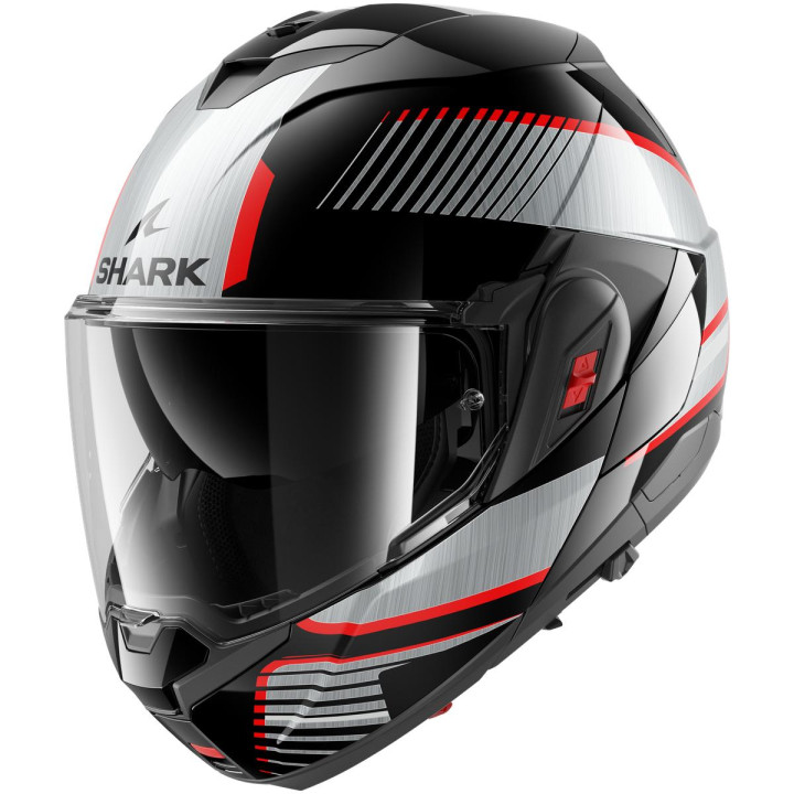 Casque modulable SHARK oxo sikter noir argent 2026 | Oxmoto