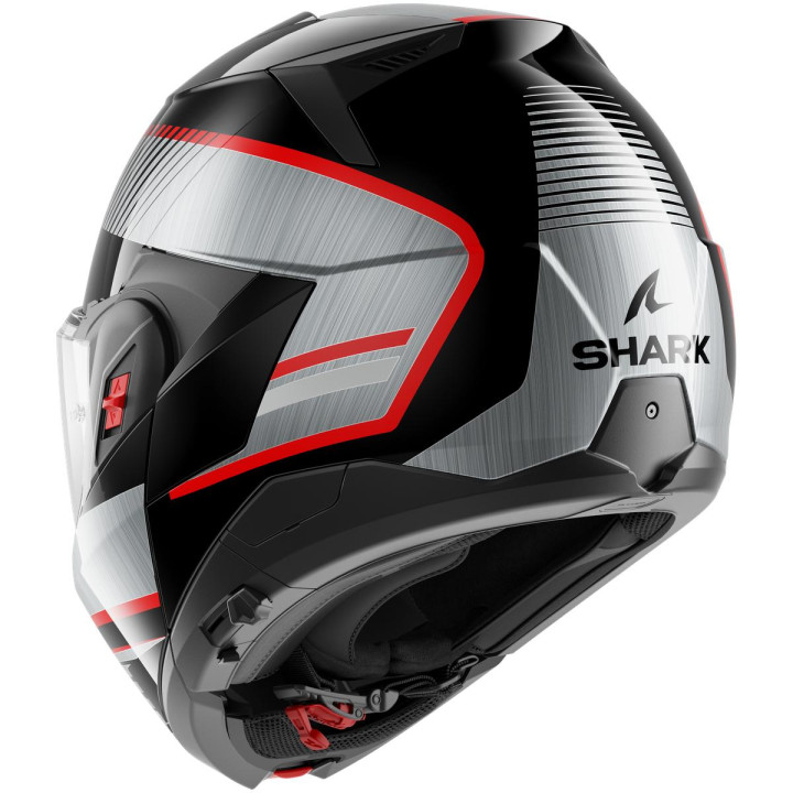 Casque modulable SHARK oxo sikter noir argent 2026 | Oxmoto