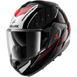 Casque modulable SHARK oxo rydger noir argent rouge 2026
