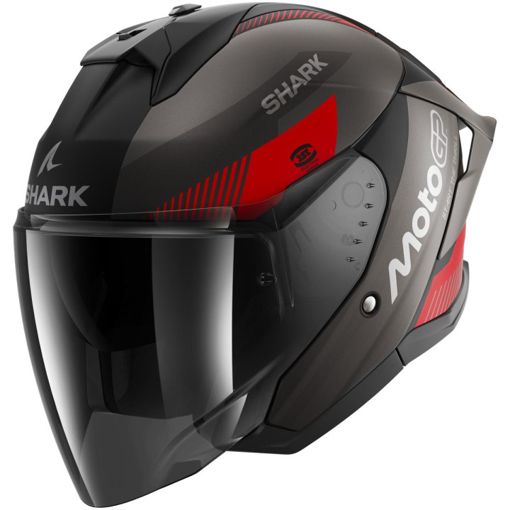 Casque jet SHARK skwal jet cup motogp noir anthracite rouge 2026