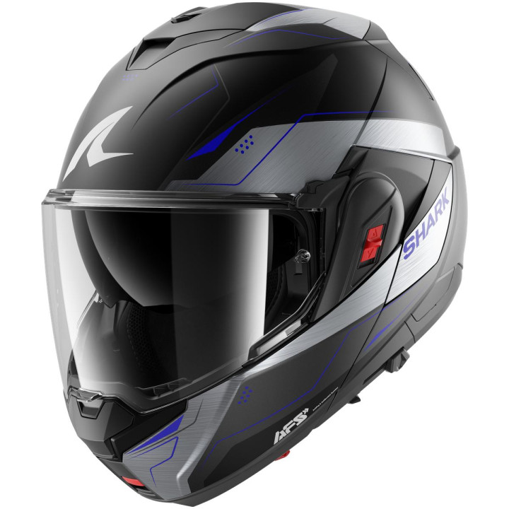 Casque modulable SHARK oxo mekarium noir bleu 2026 | Oxmoto