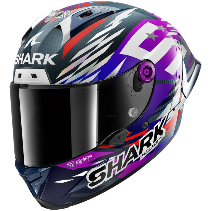 Casque intégral SHARK aeron-gp fim racing #2 replica zarco signature 2026 carbone violet 2026