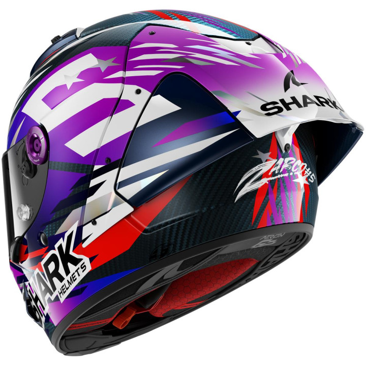 Casque intégral SHARK aeron-gp fim racing #2 replica zarco signature 2026 carbone violet 2026