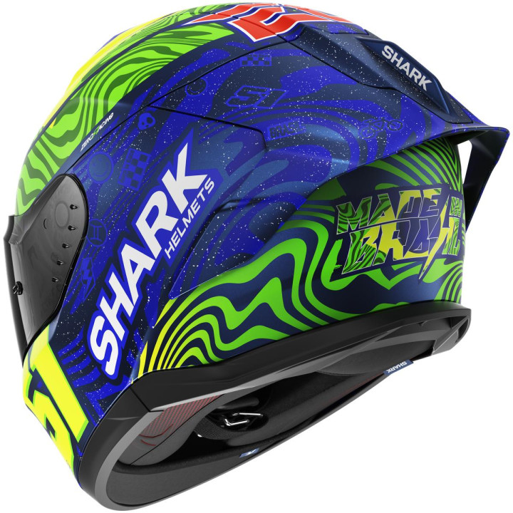 Casque intégral SHARK skwal cup replica granado bleu vert jaune 2026