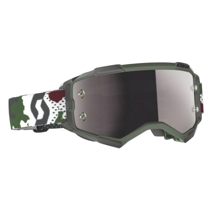 Masque Scott fury camo edition vert fonce silver chrome works