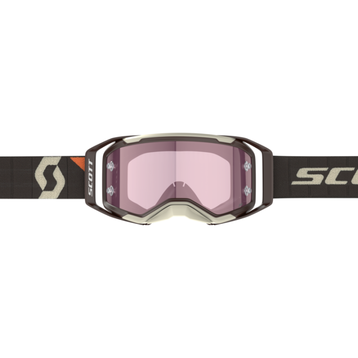 Masque Scott prospect 2.0 amp deep brown/beige - écran rose