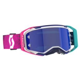 Masque Scott prospect 2.0 amp chrome stealth blue/radiant pink - écran bleu chromé