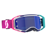 Masque Scott prospect 2.0 amp chrome stealth blue/radiant pink - écran bleu chromé