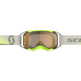 Masque Scott prospect 2.0 amp chrome kaki green/neon yellow - écran or chromé