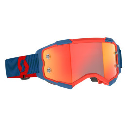 Masque Scott fury - bleu/rouge fluo écran orange chrome works