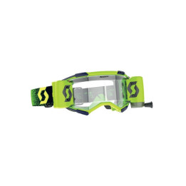Masque Scott fury wfs vert fluo - écran clair | Oxmoto