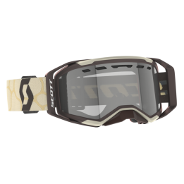 Masque Scott prospect 2.0 enduro ls desert beige/dirt brown - écran light sensitive grey