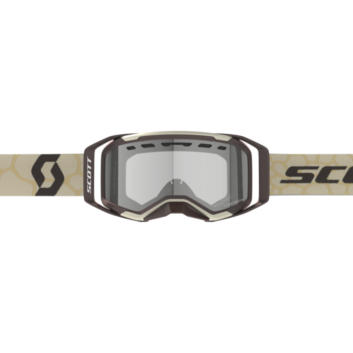 Masque Scott prospect 2.0 enduro ls desert beige/dirt brown - écran light sensitive grey