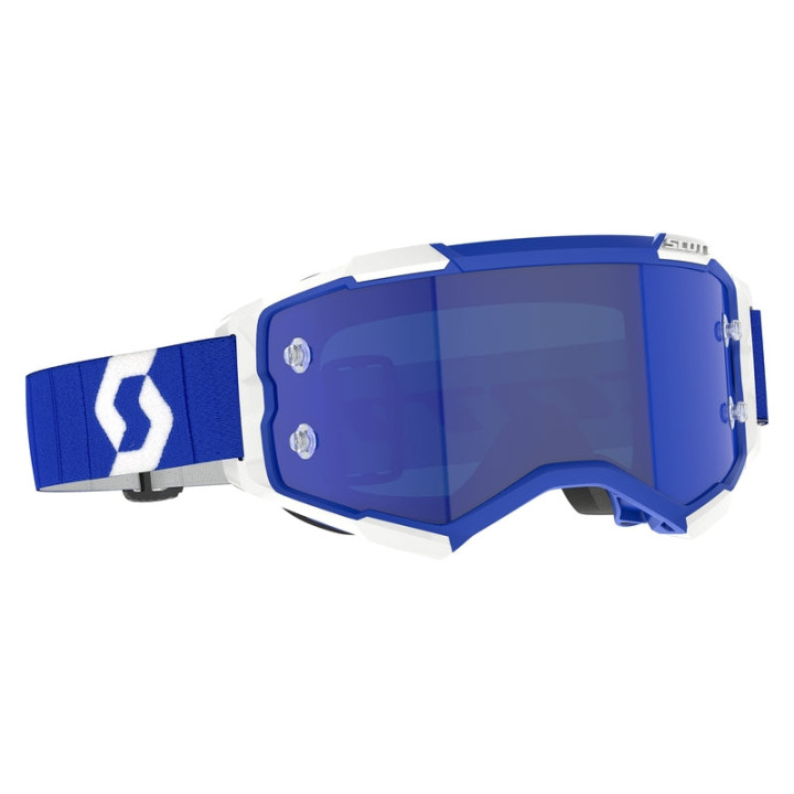Masque Scott fury - bleu écran blue chrome works | Oxmoto