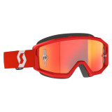 Masque Scott primal chrome - rouge/blanc écran orange chrome works