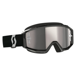 Masque Scott primal chrome - noir/blanc écran silver chrome works