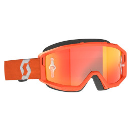 Masque Scott primal chrome - orange/blanc écran orange chrome works