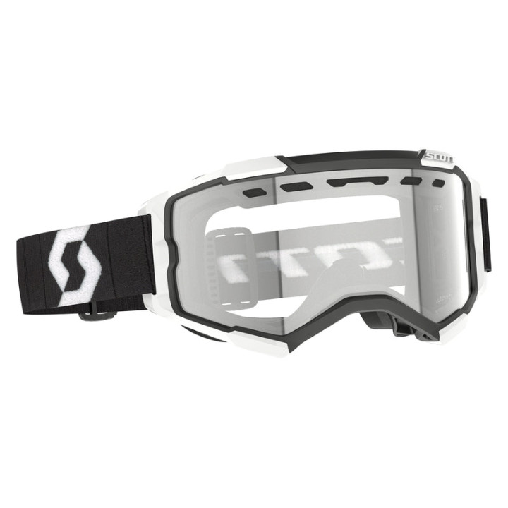 Masque Scott fury enduro - noir/blanc écran clair s0