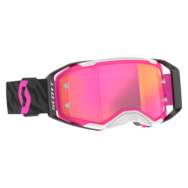 Masque Scott prospect 2.0 - zebra black/rose écran pink chrome works