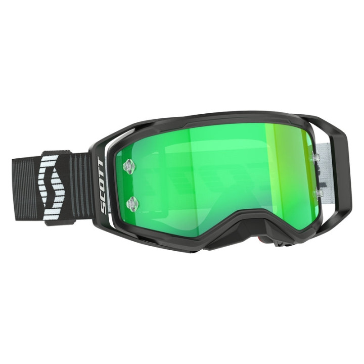 Masque Scott prospect 2.0 - noir/blanc écran green chrome works