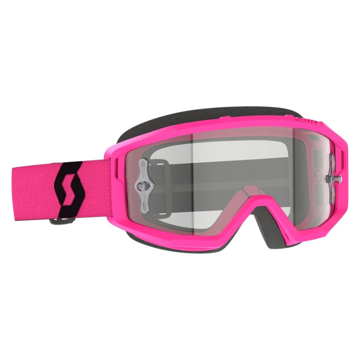 Masque Scott primal - rose/noir écran clair works | Oxmoto