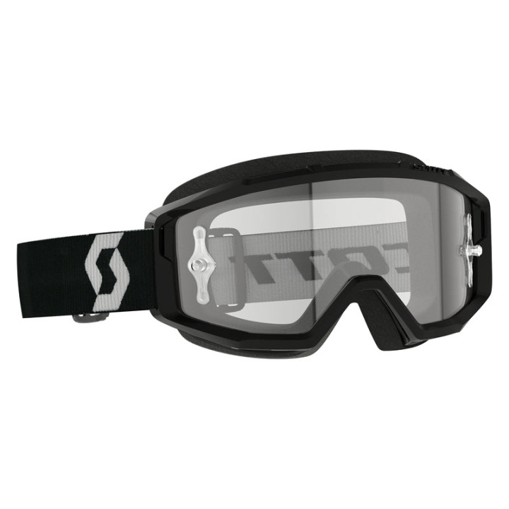 Masque Scott primal - noir/blanc écran clair works | Oxmoto