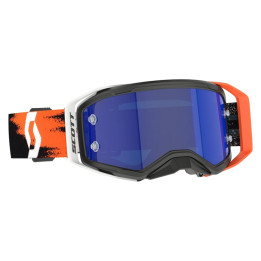 Masque Scott prospect 2.0 amp chrome - noir/neon orange écran blue chrome works