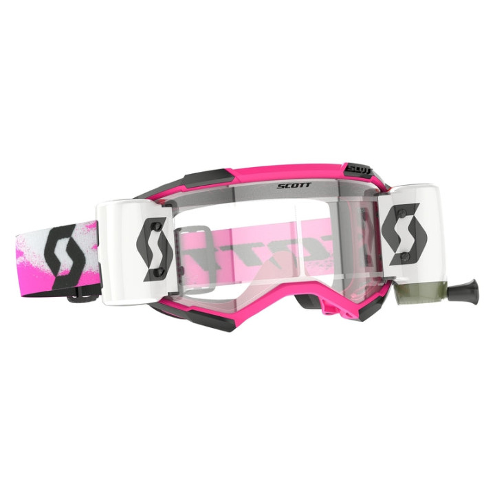Masque Scott fury wfs - rose/noir écran clair works | Oxmoto