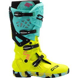Bottes Sidi crossair x - mint/jaune fluo | Oxmoto