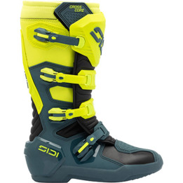 Bottes Sidi crosscore - petrol/jaune fluo | Oxmoto