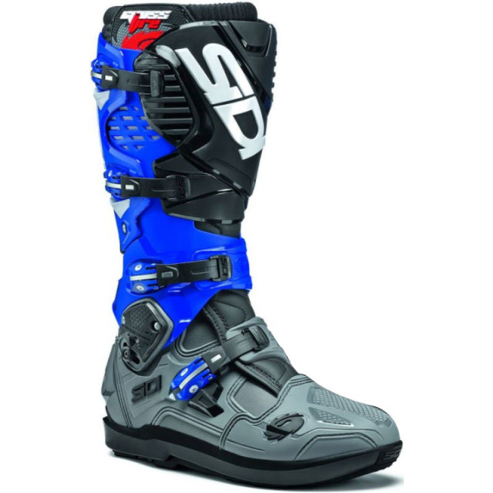 Bottes Sidi crossfire 3 srs - gris/bleu | Oxmoto