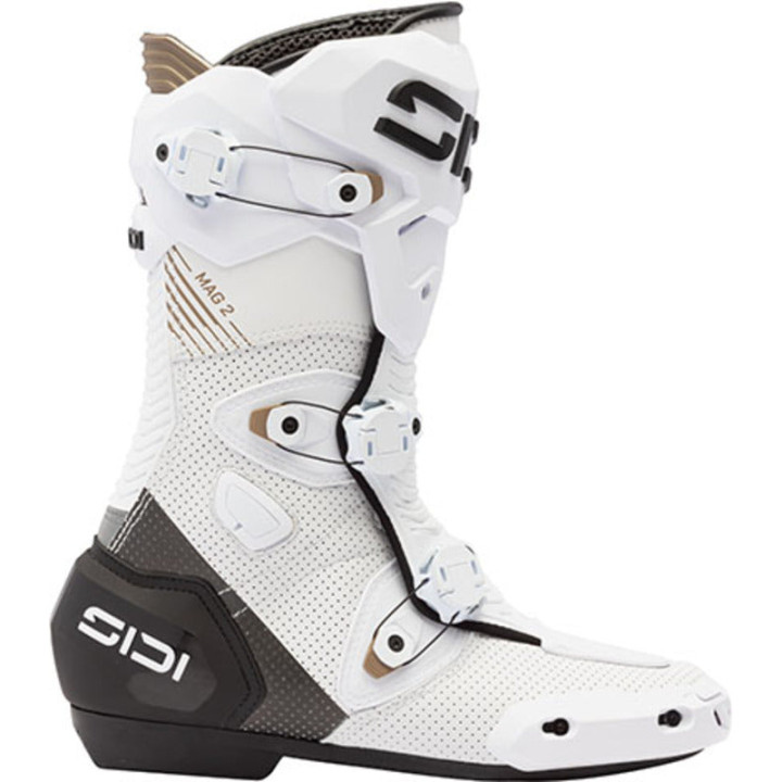 Bottes Sidi mag-2 air - blanc/noir | Oxmoto