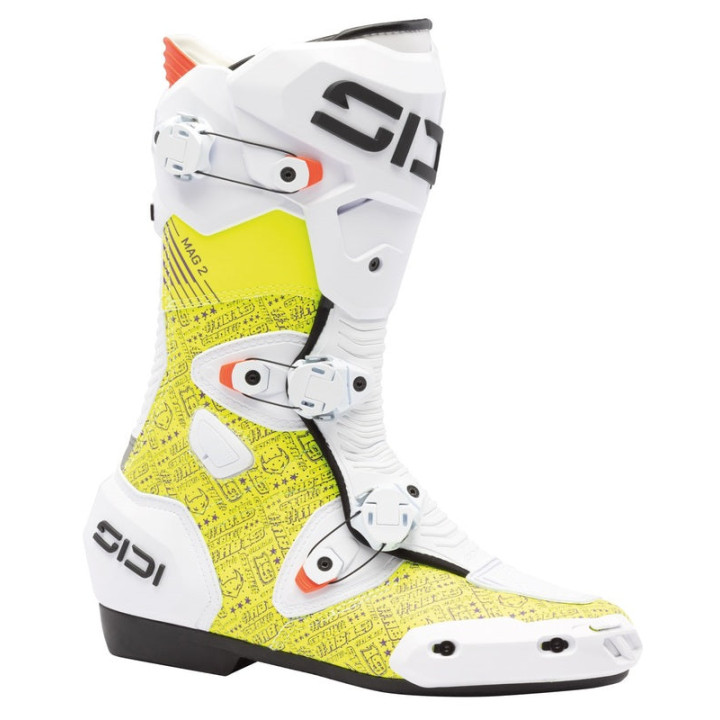 Bottes Sidi mag-2 air - jaune/blanc | Oxmoto