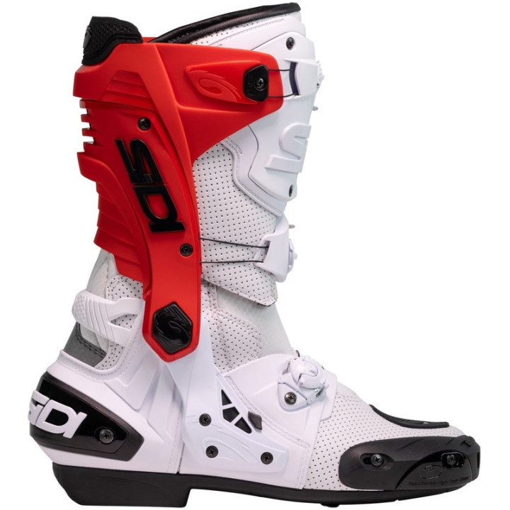 Bottes Sidi rex air - blanc / rouge | Oxmoto