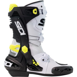Bottes Sidi rex - blanc / noir / jaune | Oxmoto