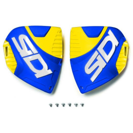 Plaque de tibia Sidi cf3 153 - bleu/jaune | Oxmoto