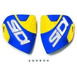 Plaque de tibia Sidi cf3 153 - bleu/jaune | Oxmoto