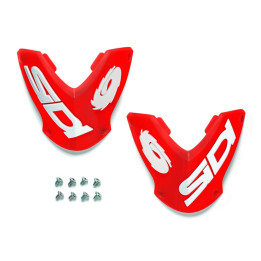 Plaque tibiale Sidi 90 nylon - rouge/blanc | Oxmoto