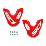 Plaque tibiale Sidi 90 nylon - rouge/blanc | Oxmoto
