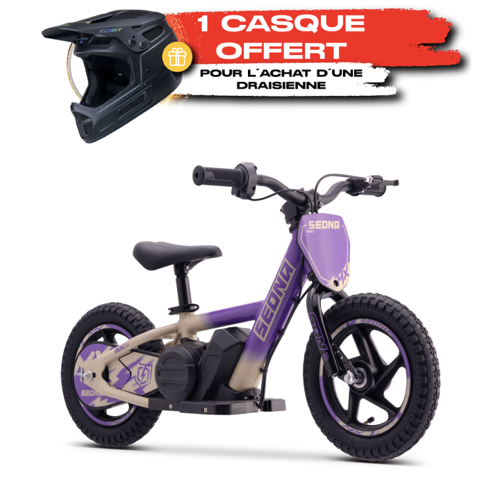 Draisienne SEDNA mx12 violet + casque KENNY | Oxmoto