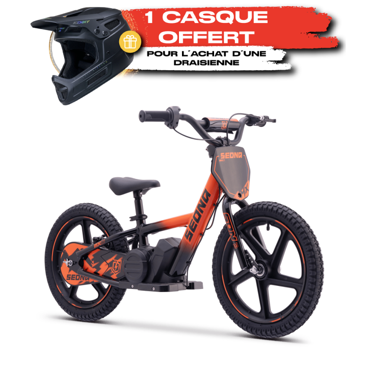 Draisienne SEDNA mx16 orange + casque KENNY | Oxmoto