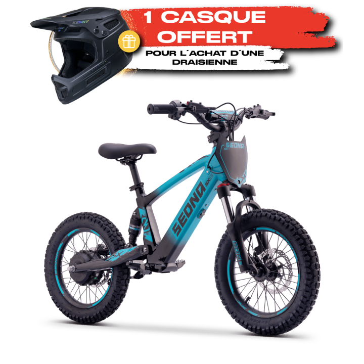 Draisienne SEDNA sx16 bleu + casque KENNY | Oxmoto
