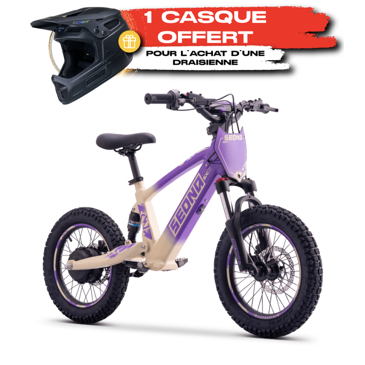 Draisienne SEDNA sx16 violet + casque KENNY | Oxmoto