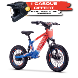 Draisienne SEDNA sx16 bleu/blanc/rouge + casque KENNY