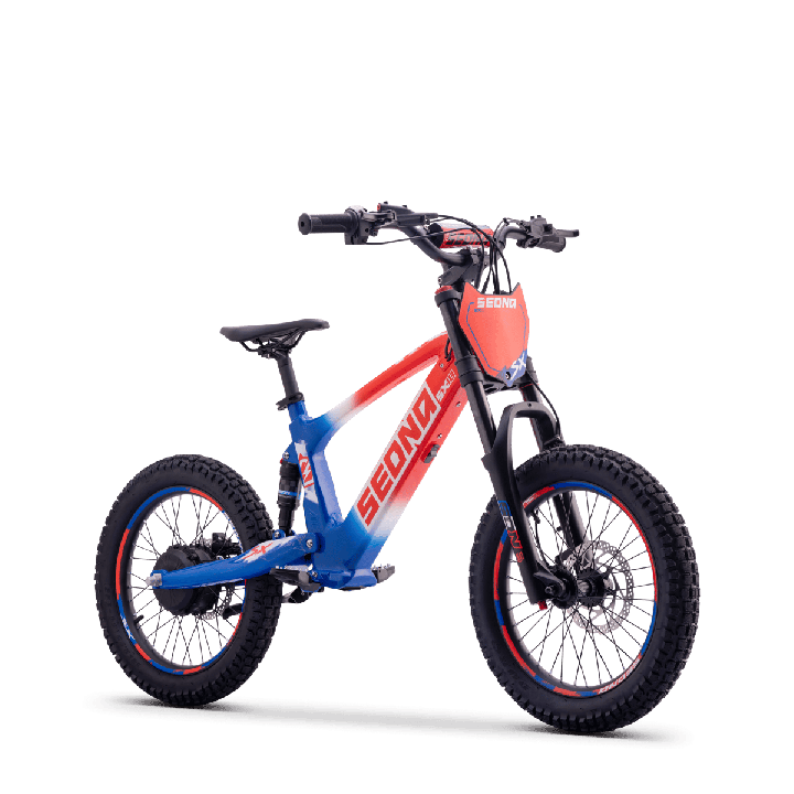 Draisienne SEDNA sx18 bleu/blanc/rouge + casque KENNY