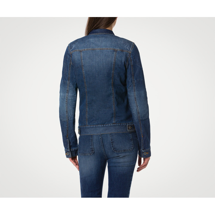 Veste jean pmj femme lucy bleu aaa | Oxmoto