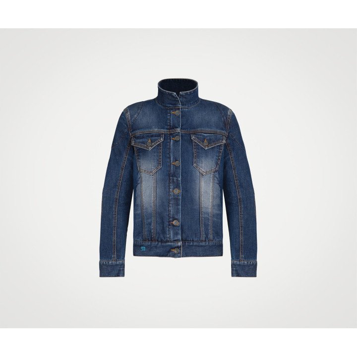 Veste jean pmj femme lucy bleu aaa | Oxmoto