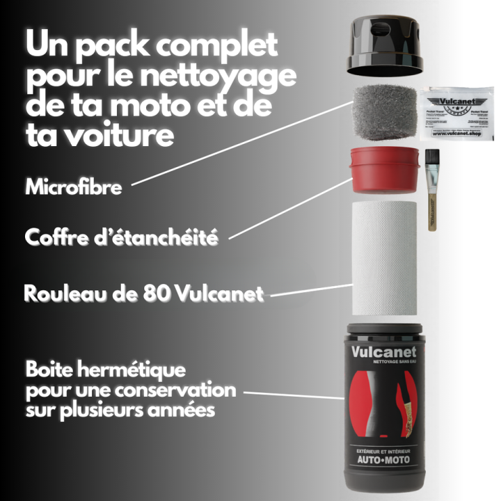 Nettoyant vulcanet lingettes spéciales moto | Oxmoto