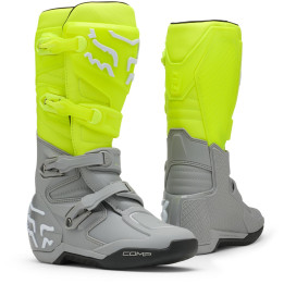 Bottes FOX comp jaune/gris | Oxmoto